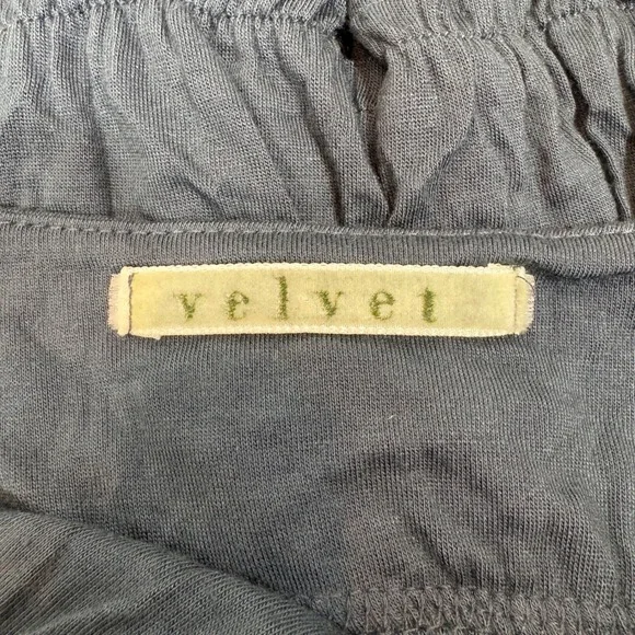 Velvet by Graham & Spencer Babydoll Tiered Mini Dress Gray Fairycore Size Medium - Picture 5 of 6